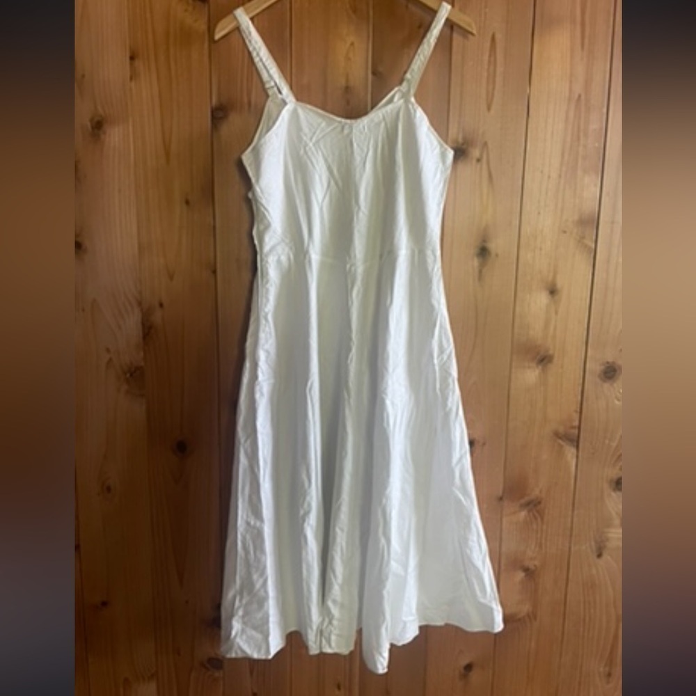 Vintage 50s 60s cotton slip nightgown dress - Picture 3 of 7